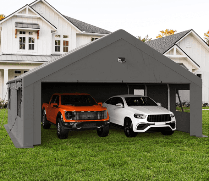Canopy/Carport , Grey/Blue | Open Box | (See Condition Notes)