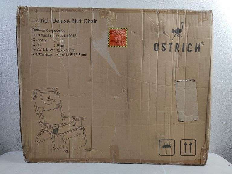 OSTRICH 3-in-1 Chair Blue | Damaged | (See Condition Notes)