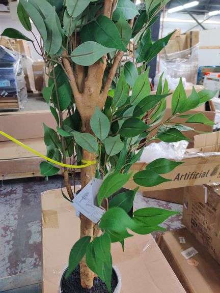 7' Tall Artificial Ficus Tree w/ Pot | Open Box