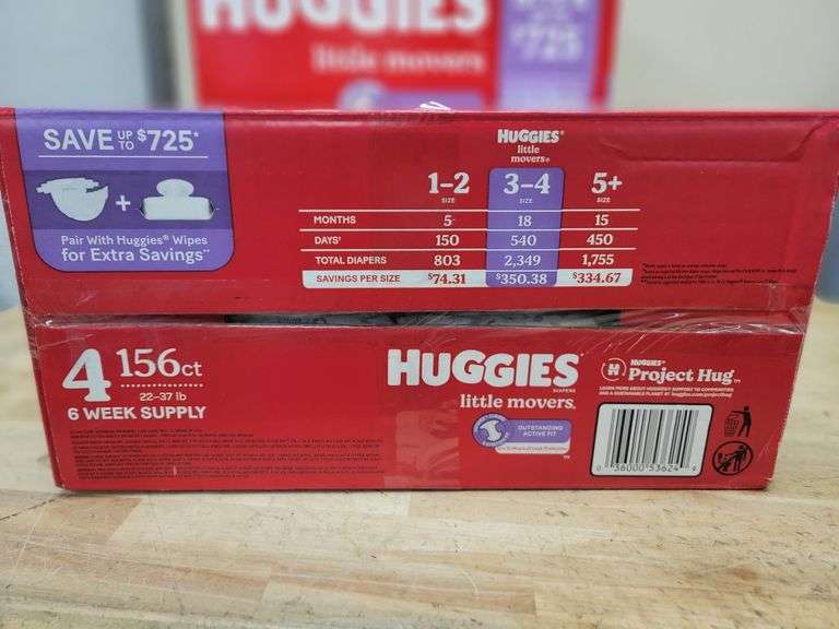 Huggies 156 Ct. Disney Little Movers Size 4 Diapers Set Of 2 | Like New