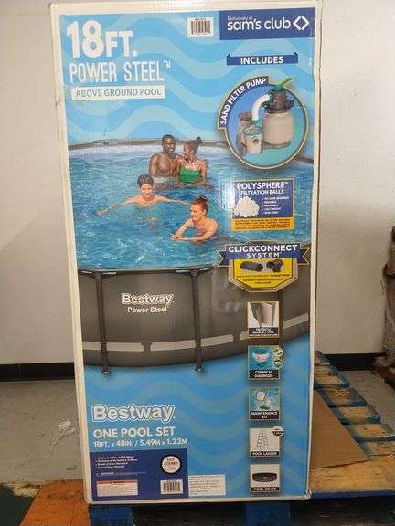 Bestway 18Ft X 48" Power Steel Pool Set | Open Box