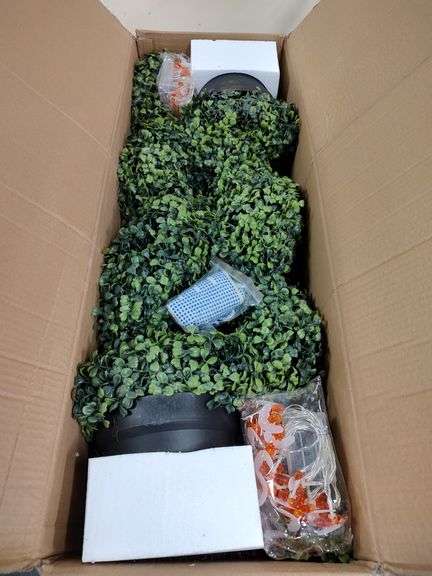 Artificial Spiral Boxwood Shrub Decor, 3', 2ct | Open Box | (See Condition Notes)