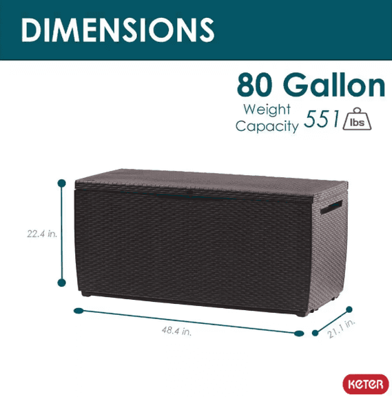 Keter Capri 80 Gallon Deck Box | Like New