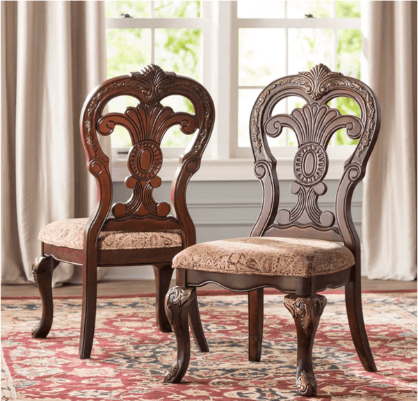 HOMELEGANCE Ceja Queen Anne Back Side Chair, Set of 2 | Open Box
