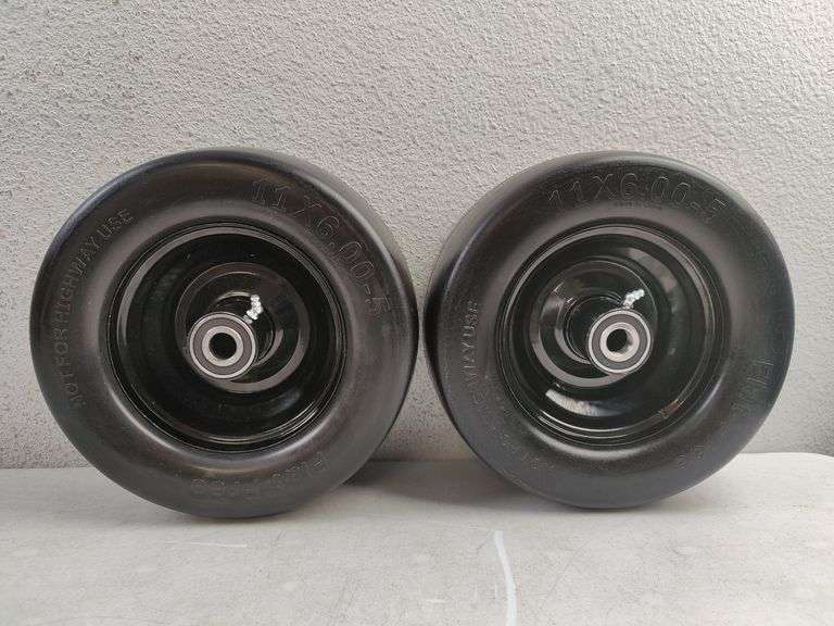 Lawn Mower Tires Flat Free, 11x6.00-5 | Open Box