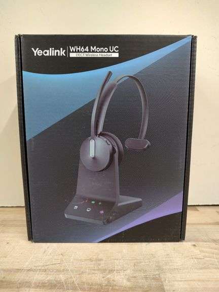 YEALINK WH64 Mono UC DECT Wireless Headset | Open Box | (See Condition Notes)