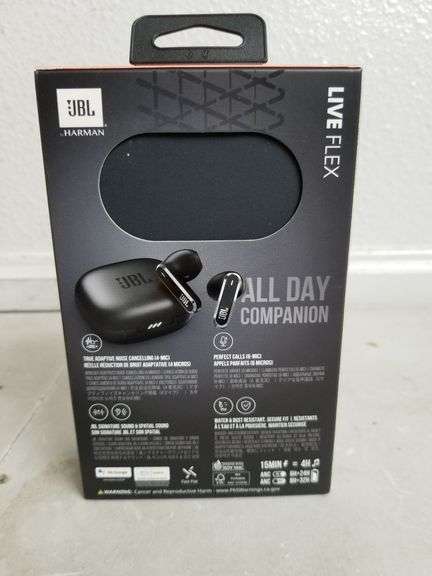 HARMAN JBL LiveFlex Wireless Earbuds, Black | Open Box