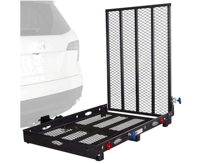 Silver Spring Folding Steel Scooter Carrier w/42 In. Ramp & Hitch Mount | Open Box