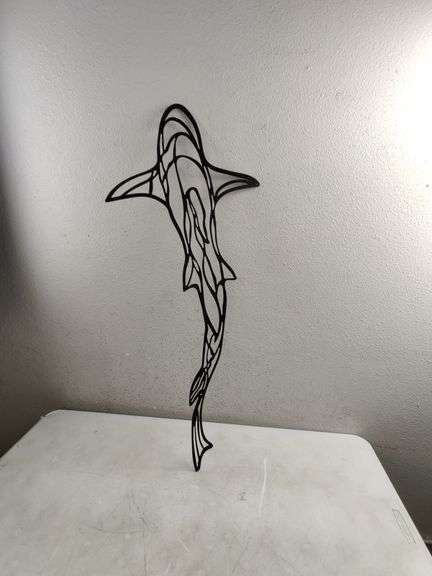 Yemwot Shark Metal Wall Decor for Living Room & Bedroom | Open Box | (See Condition Notes)