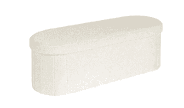PinPlus Storage Ottoman Bench Tufted Oval Ottoman Bench | Open Box