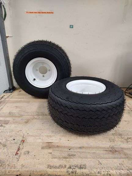 CMOOD 18x8.50-8 Lawnmower Tires w/Rim, 815lbs Cap., 2ct | Open Box