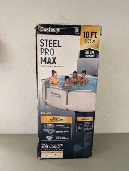 BESTWAY Steel Pro Max Above Ground Pool 10'x30" | Open Box | (See Condition Notes)