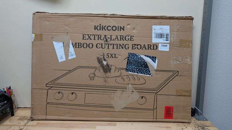 Kikcoin XL Bamboo Cutting Board 30"x20" | Open Box