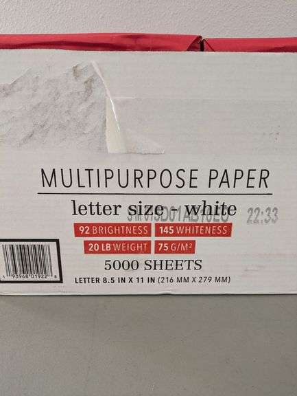 MEMBERS MARK Multipurpose Paper Letter Size, White, 5000 Sheets | Open Box