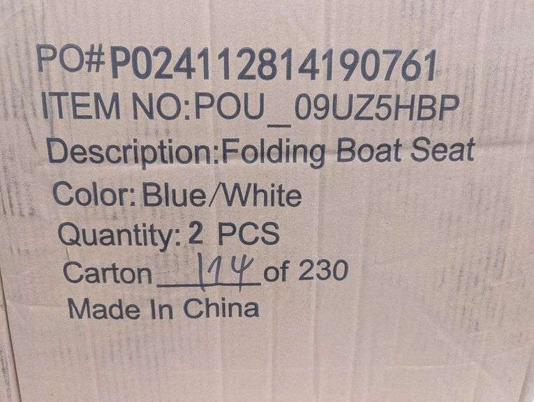 GARVEE High Back Folding Boat Seats | Like New