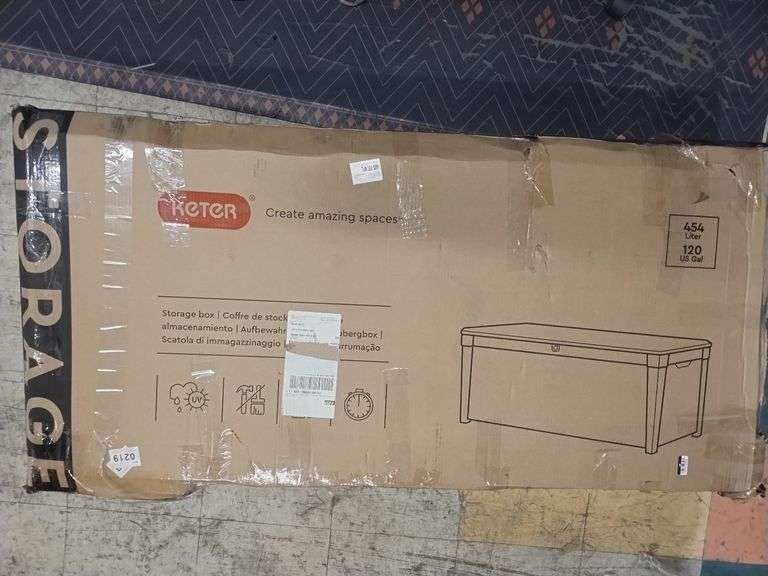 Keter 120Gal Deck Storage Box | Open Box | (See Condition Notes)