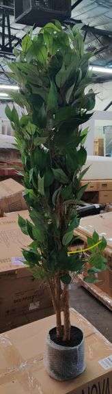 7' Tall Artificial Ficus Tree w/ Pot | Open Box