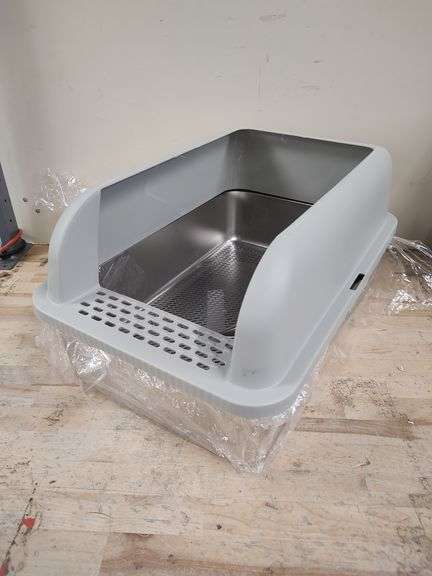 SUZZIPAWS Stainless Steel Sifting Cat Litter Box | Open Box | (See Condition Notes)