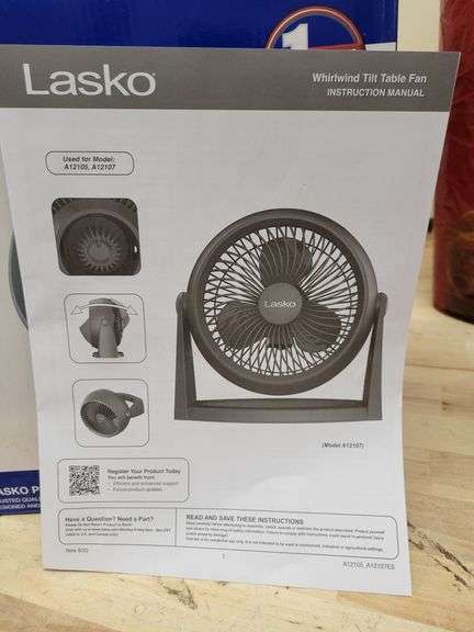 Charmin 24 Pack Ultra Strong Toilet Paper & Lasko Whirlwind Table Top 360 Fan Bundle | Open Box | (See Condition Notes)