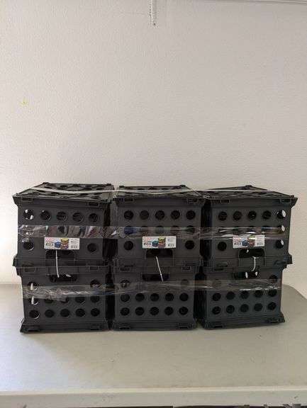 STERILITE File Crates, 3 sets of 3  (9 Crates Total) | Open Box
