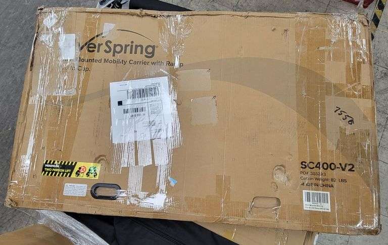 Silver Spring Folding Steel Scooter Carrier w/42 In. Ramp & Hitch Mount | Open Box