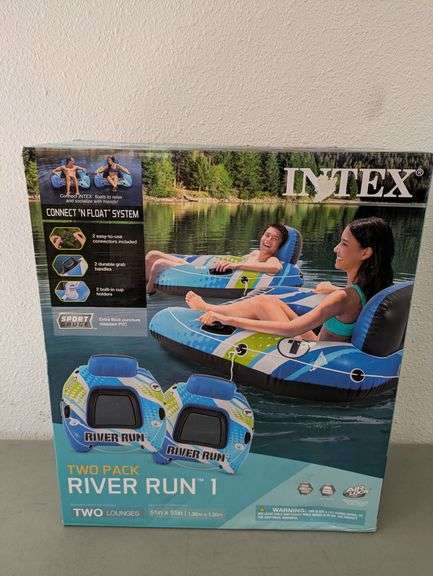 MEMBERS MARK 8' Beach Umbrella & INTEX River Run Lounge BUNDLE | Open Box | (See Condition Notes)