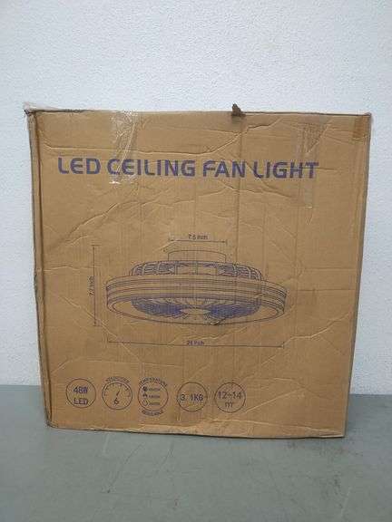 24" Ceiling Fan With LED Light | Open Box