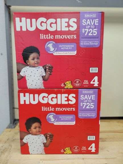 Huggies 156 Ct. Disney Little Movers Size 4 Diapers Set Of 2 | Like New