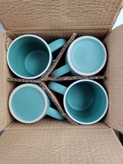 GIBSON HOME Round Kitchen Dinnerware Set Dishes, Plates, Bowls, Mugs 16pc | Open Box | (See Condition Notes)