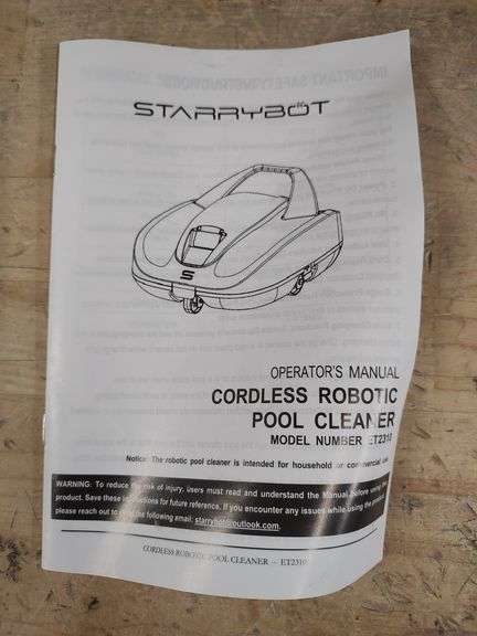 STARRYBOT Cordless Robotic Pool Cleaner | Open Box | (See Condition Notes)