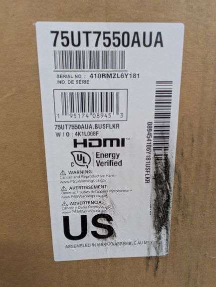 LG 75” Class UT7550 Series 4K UHD Smart TV | Like New | (See Condition Notes)