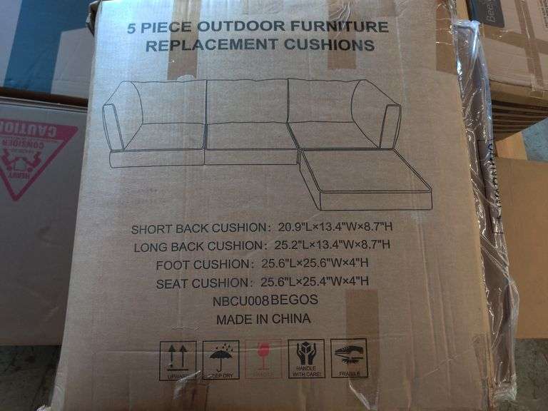 5-Piece Outdoor Furniture Replacement Cushions | Open Box