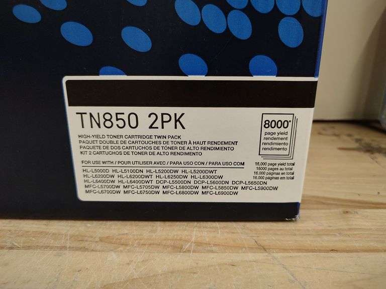 BROTHER TN850 High-Yield Toner Cartridges, 2pk | Open Box | (See Condition Notes)