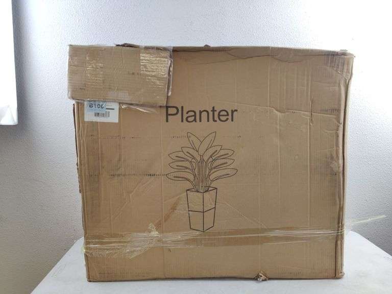Outdoor Planter Box W/Water Level Indicator, 31.5"x14.2"x14.2", 2pk | Open Box