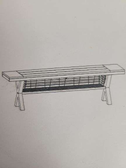 GYABNW Outdoor Acacia Wood Bench 62.99"D x 14.37" W x 16.02"H | Open Box