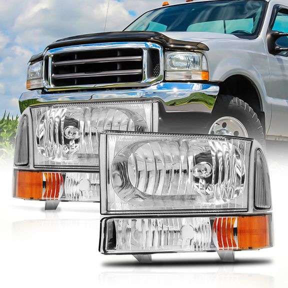 Rodeal Headlights Assembly for 1999-2004 Ford F250 F350 F450 F550 Super Duty & 2000-2004 Ford Excursion | Open Box