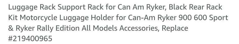Rear Rack Kit For Motorcycle | Open Box | (See Condition Notes)