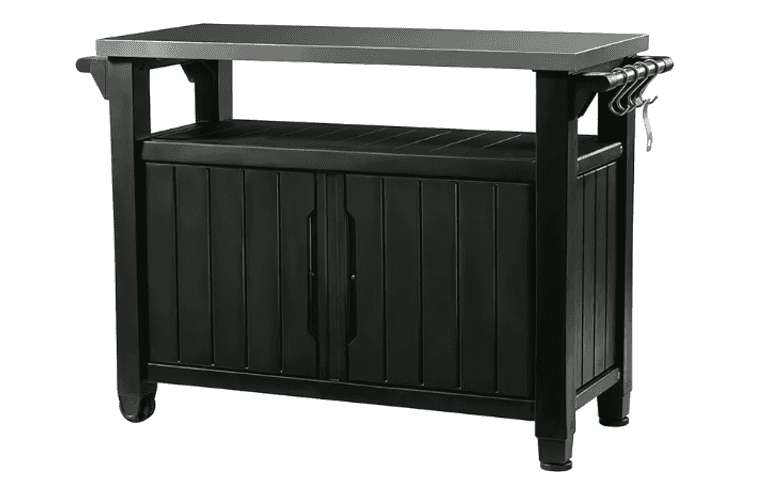 Keter Unity XL Outdoor Table W/ Stainless Steel Top | Open Box | (See Condition Notes)