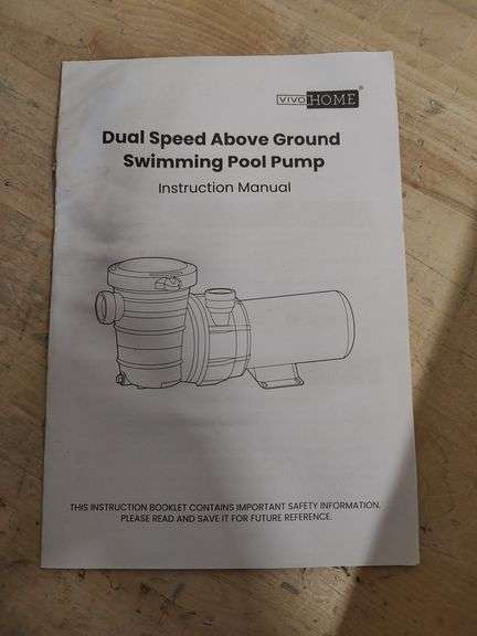 VIVOHOME Above-Ground Swimming Pool Pump, 1.5HP, 5400GPH | Open Box | (See Condition Notes)
