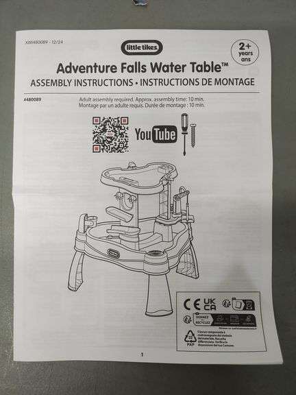 Little Tikes Adventure Falls Water Table, Ages 2+ | Open Box