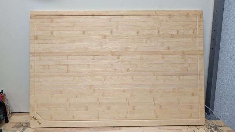 Kikcoin XL Bamboo Cutting Board 30"x20" | Open Box