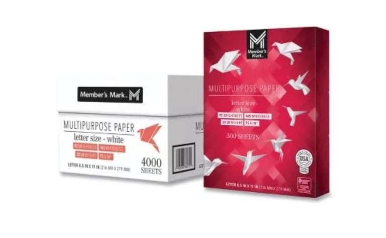 Member's Mark Multipurpose Copy Paper 10 Reams | Like New | (See Condition Notes)