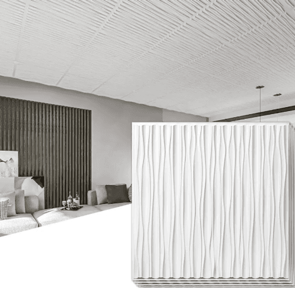 Art3Dwallpanels Ceiling Tiles, Covers 48 Sq Ft, 12 Pack | Open Box
