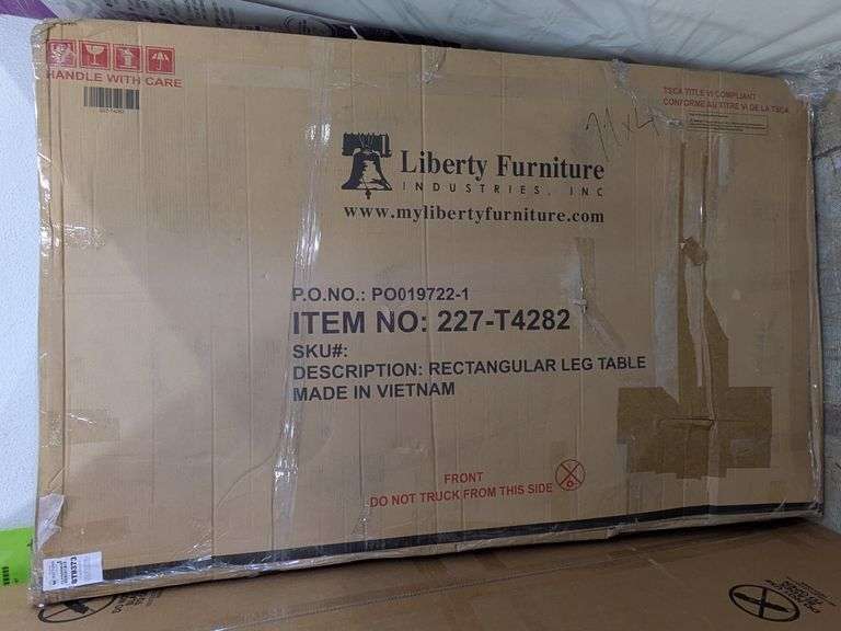 Liberty Furniture Rectangular Leg Table, 42" W x 30" H x 82" D | Open Box