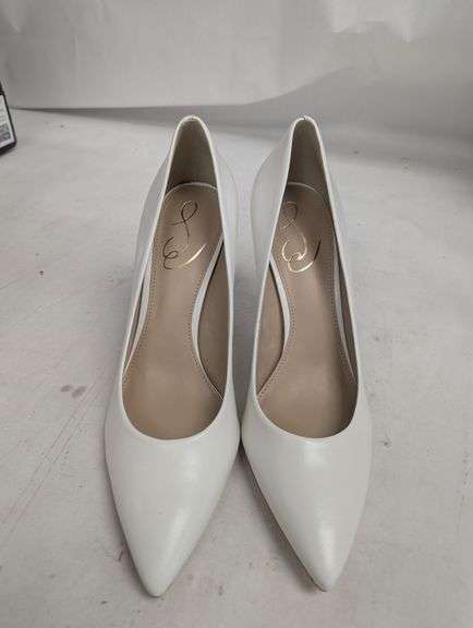 Women's 7.5 White Heels | Open Box | (See Condition Notes)
