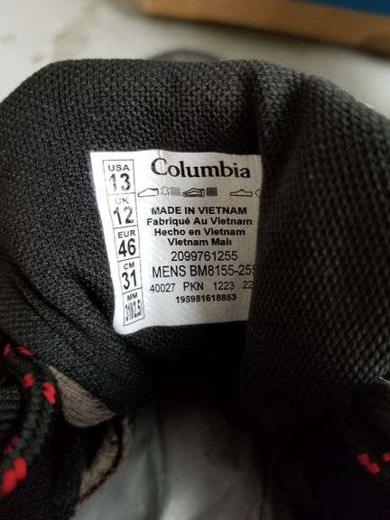 COLUMBIA Granite Trail Mid Waterproof Hiking Shoes 13M | Open Box