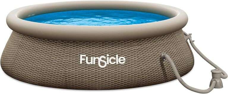 FUNSICLE QuickSet Round Inflatable Above Ground Pool, 10' x 30" | Open Box | (See Condition Notes)