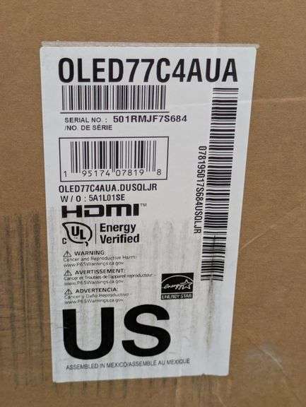 LG 77” Class C4 Series OLED Smart TV, OLED77C4AUA | Like New