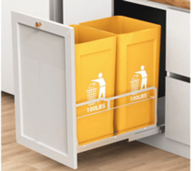 Pull Out Trash Can Under Cabinet w Soft Close Slides 16"x23"
(Frame Only) | Open Box