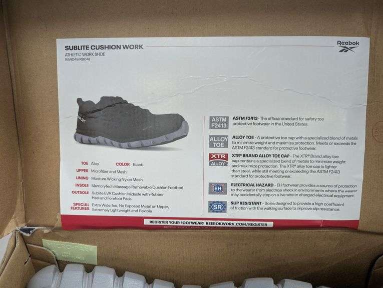 Reebok Athletic Work Shoe Mens 12 4E | Open Box | (See Condition Notes)